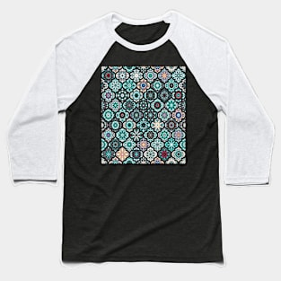 Moroccan pattern, teal tile Baseball T-Shirt